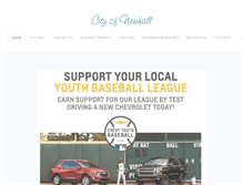 Tablet Screenshot of cityofnewhall.com